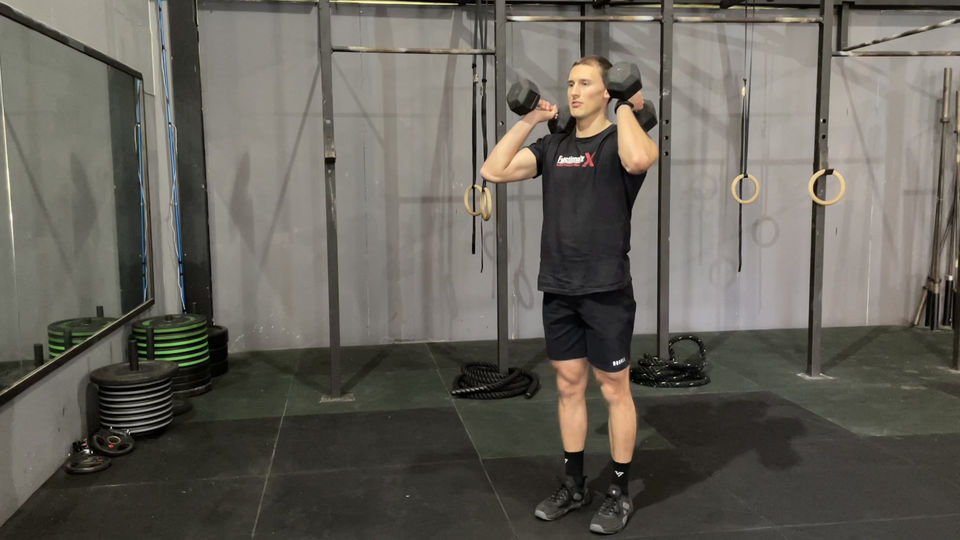 Front Rack Dumbbell Lunge